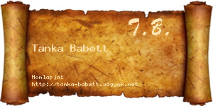 Tanka Babett névjegykártya